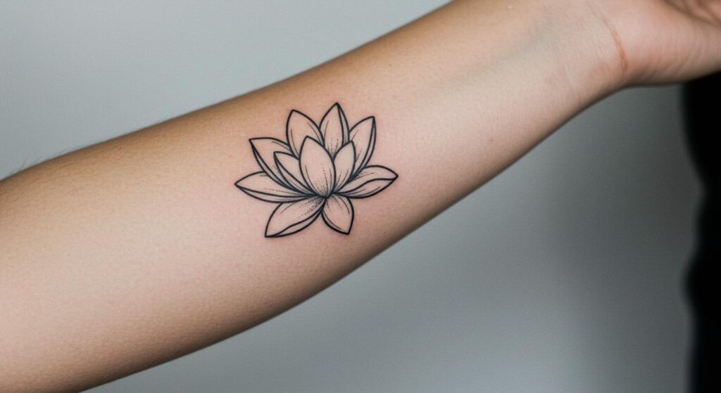27 Elegant Lotus Minimalist Tattoo Ideas for Timeless Grace