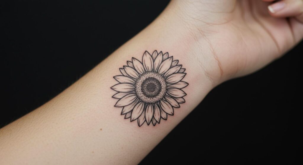 27 Stunning Sunflower Minimalist Tattoo Ideas for Timeless Charm