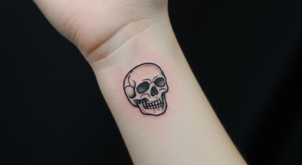 27 Striking Minimalist Skull Tattoo Ideas to Boost Your Edge