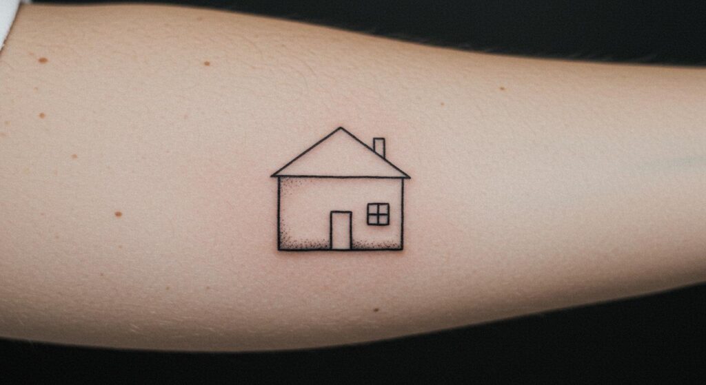 27 Chic House Tattoo Ideas for Stylish, Minimalist Vibes
