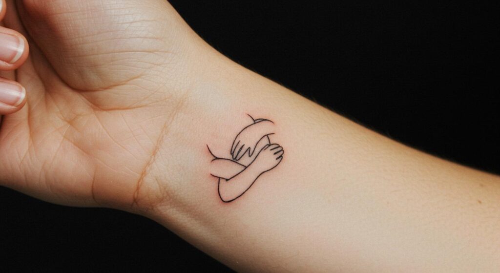 27 Stunning Hug Tattoo Ideas That Showcase Intimacy