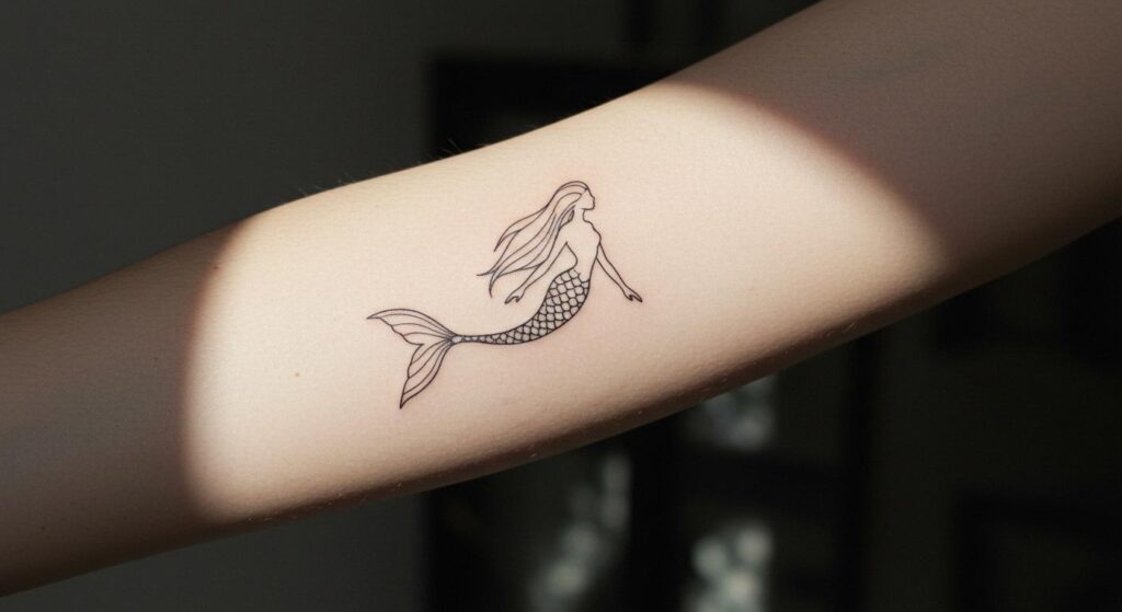 27 Stunning Minimalist Mermaid Tattoo Ideas for Timeless Charm