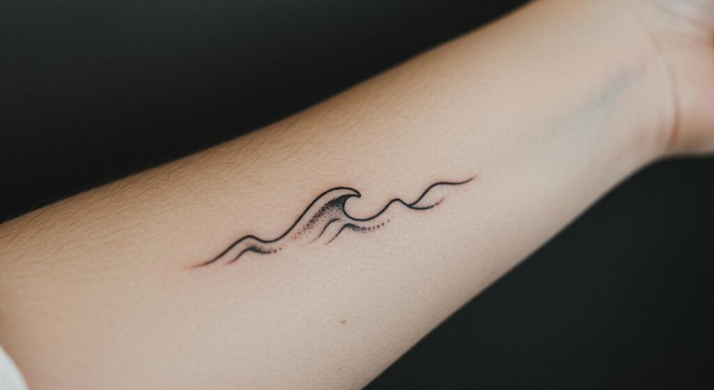 27 Stunning Sea Minimalist Tattoo Ideas for Timeless Elegance