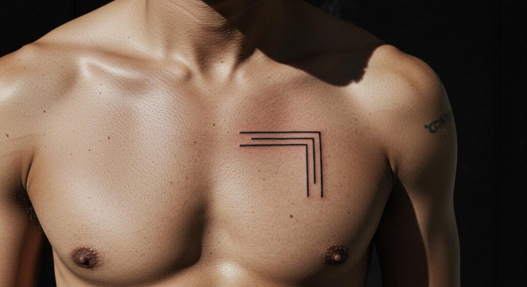 27 Bold Minimalist Chest Tattoo Ideas for Timeless Style