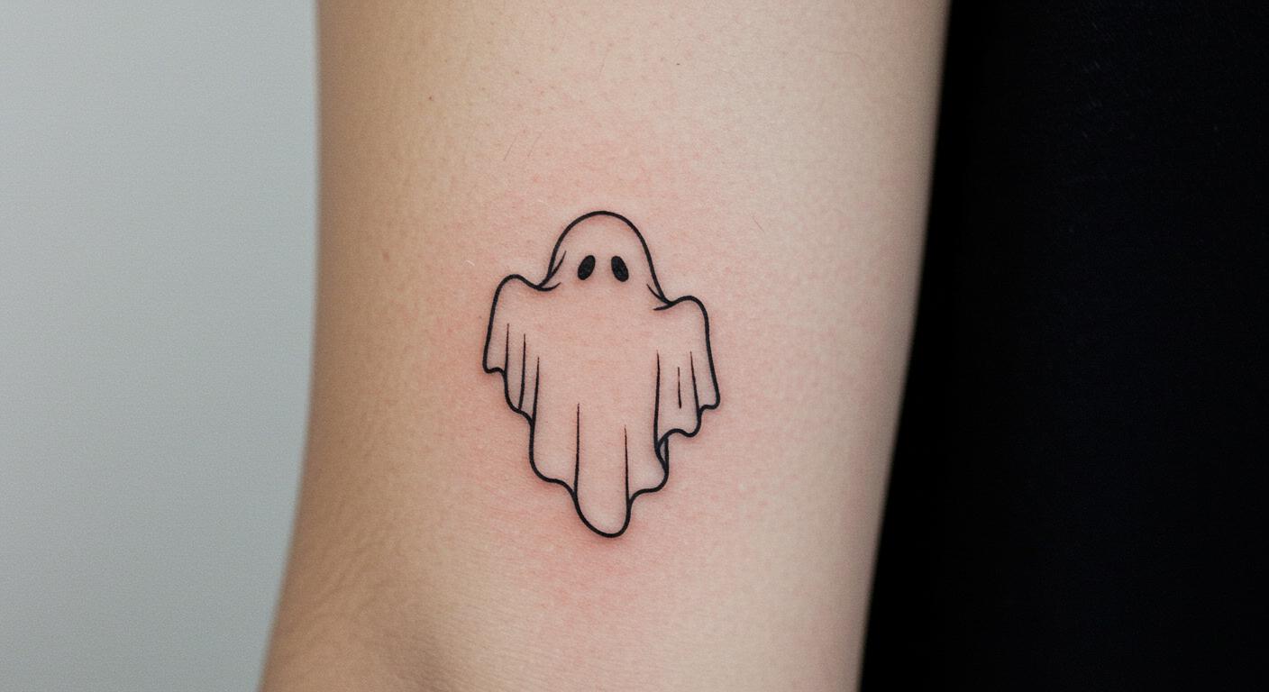 23 Stunning Minimalist Ghost Tattoo Ideas for Timeless Charm