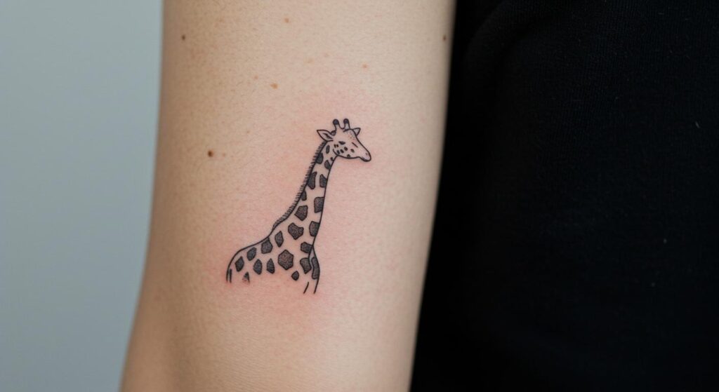 27 Stunning Minimalist Giraffe Tattoo Ideas for Timeless Charm