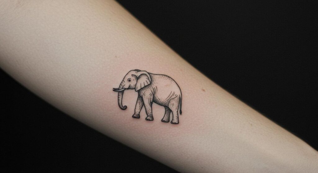 27 Striking Minimalist Elephant Tattoos for Timeless Charm