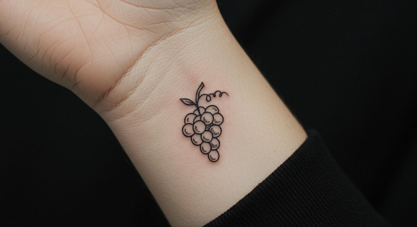 27 Stunning Grape Tattoo Ideas for Effortless Elegance