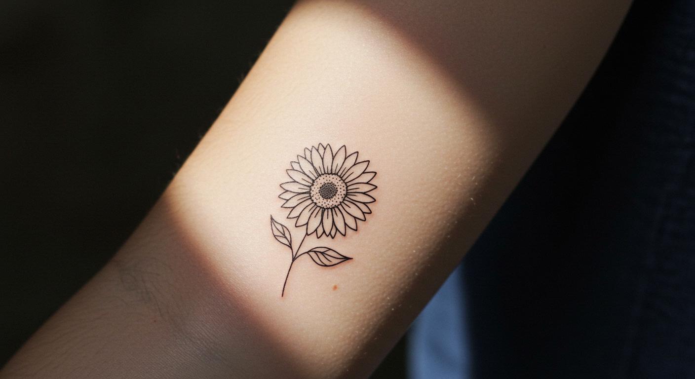 27 Stunning Minimalist Sunflower Tattoos to Elevate Your Style