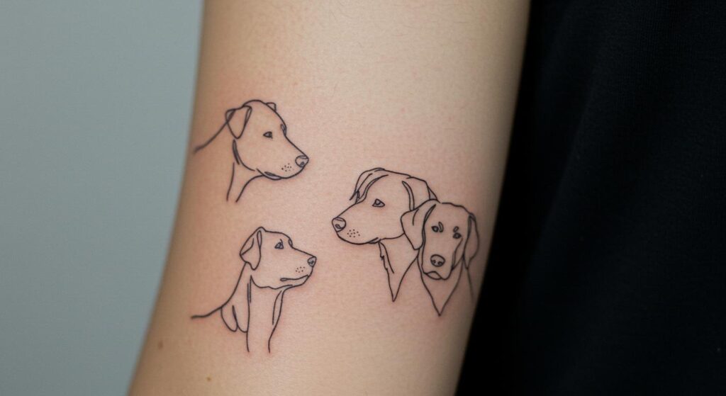 27 Elegant Minimalist Dog Tattoo Designs for Lasting Style