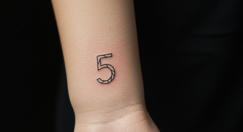 28 Bold Minimalist Number Tattoo Ideas for Timeless Meaning
