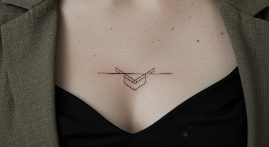 27 Stunning Minimalist Chest Tattoo Ideas for Timeless Elegance