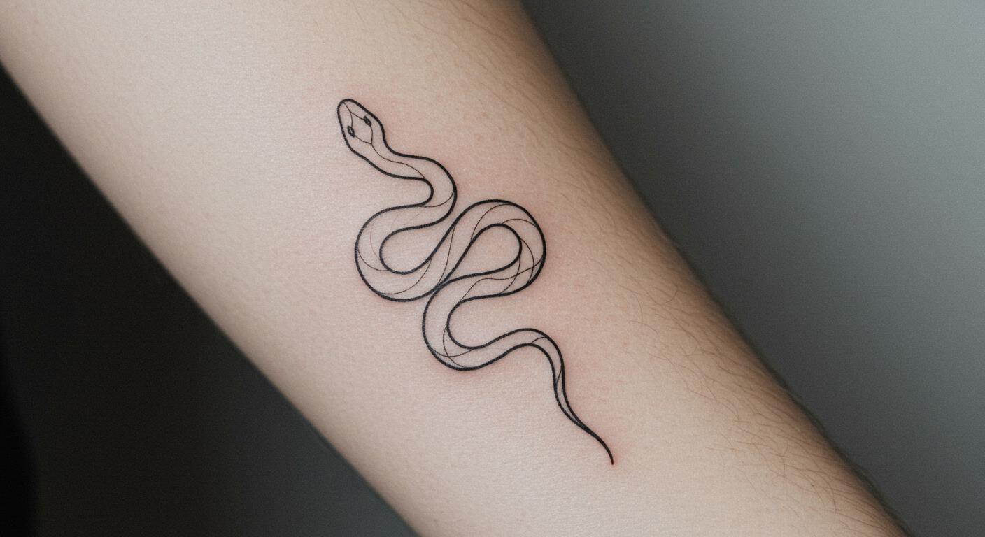 27 Stunning Minimalist Snake Tattoo Ideas for Timeless Style