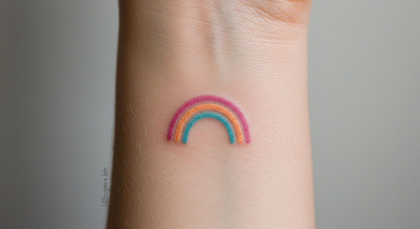 27 Stunning Minimalist Rainbow Tattoo Ideas to Inspire You