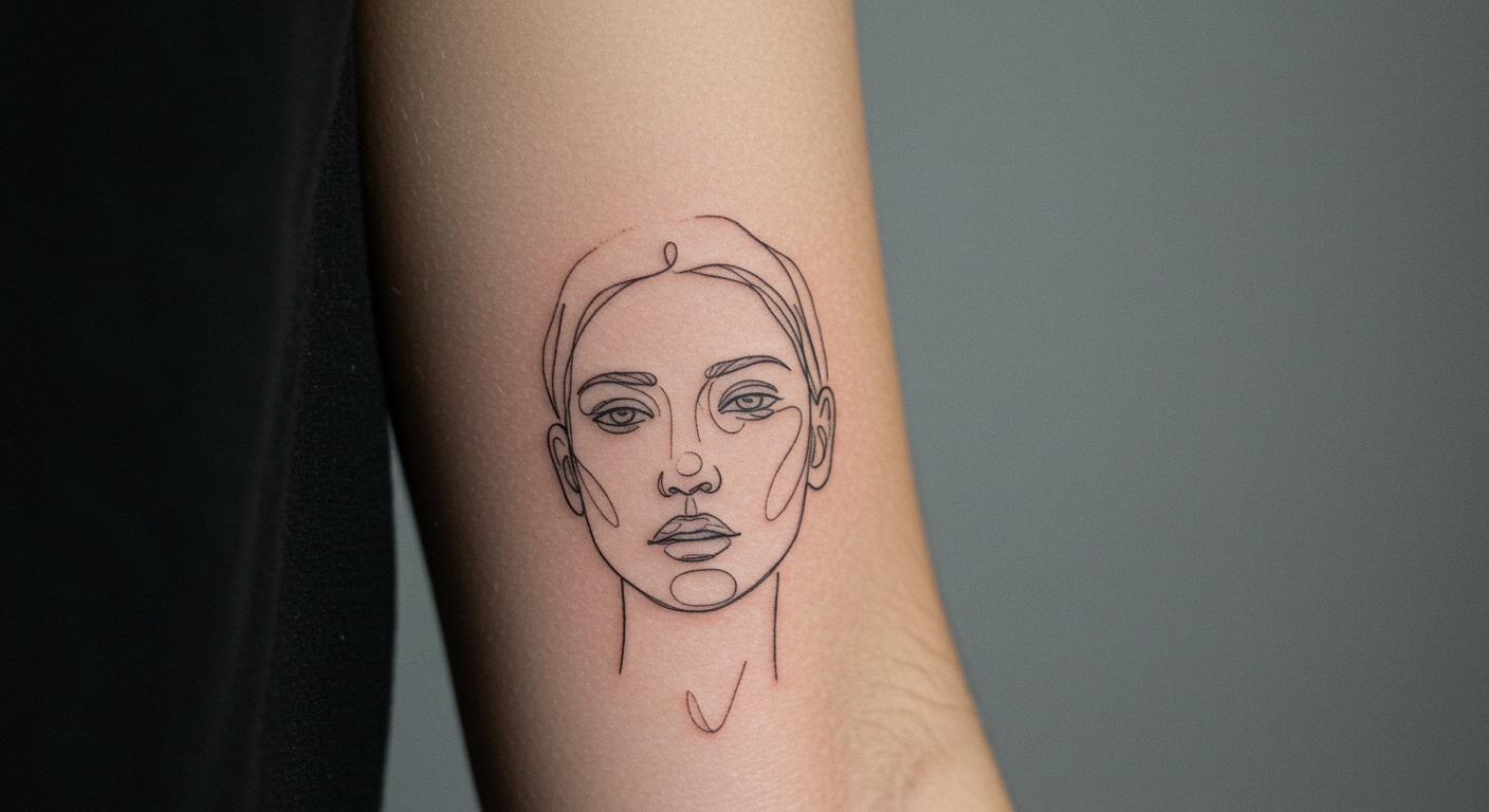 27 Striking Minimalist Portrait Tattoo Ideas for Timeless Style