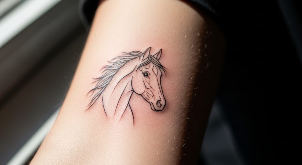 20 Heartfelt Memorial Horse Tattoos to Honor a Beloved Horse