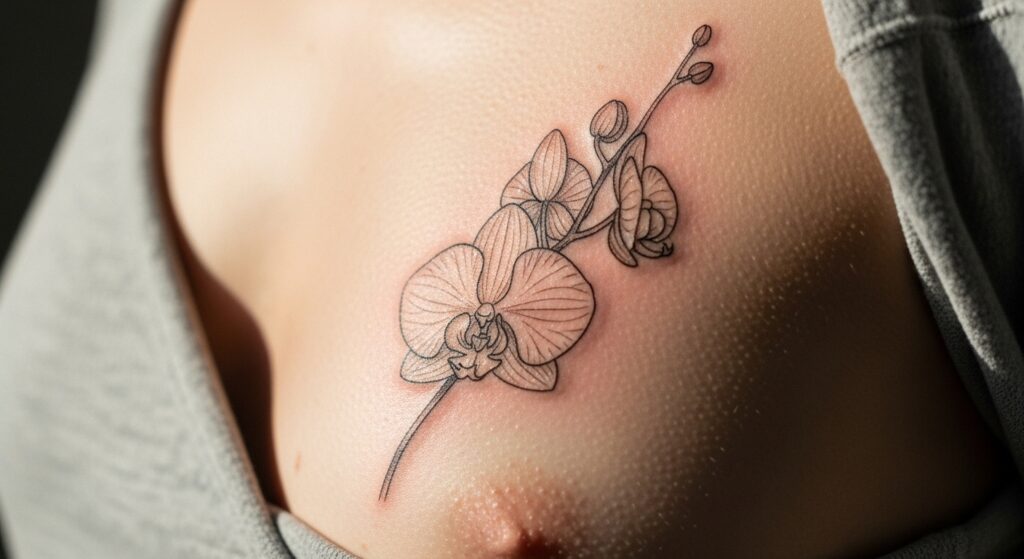 22 Elegant Orchid Tattoos and the Best Placements for Women