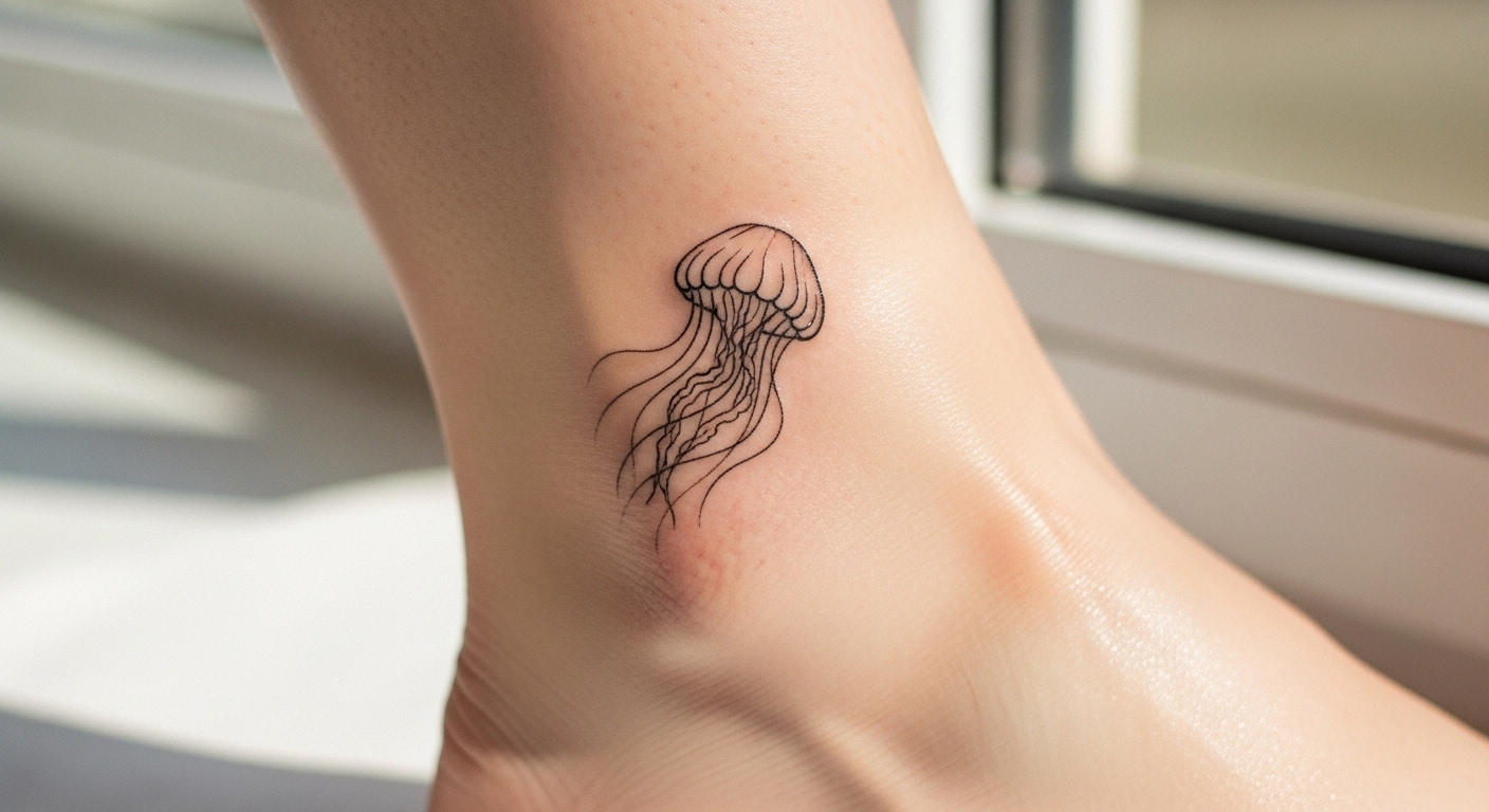22 Stunning Jellyfish Tattoos That Look Best on the Ankle