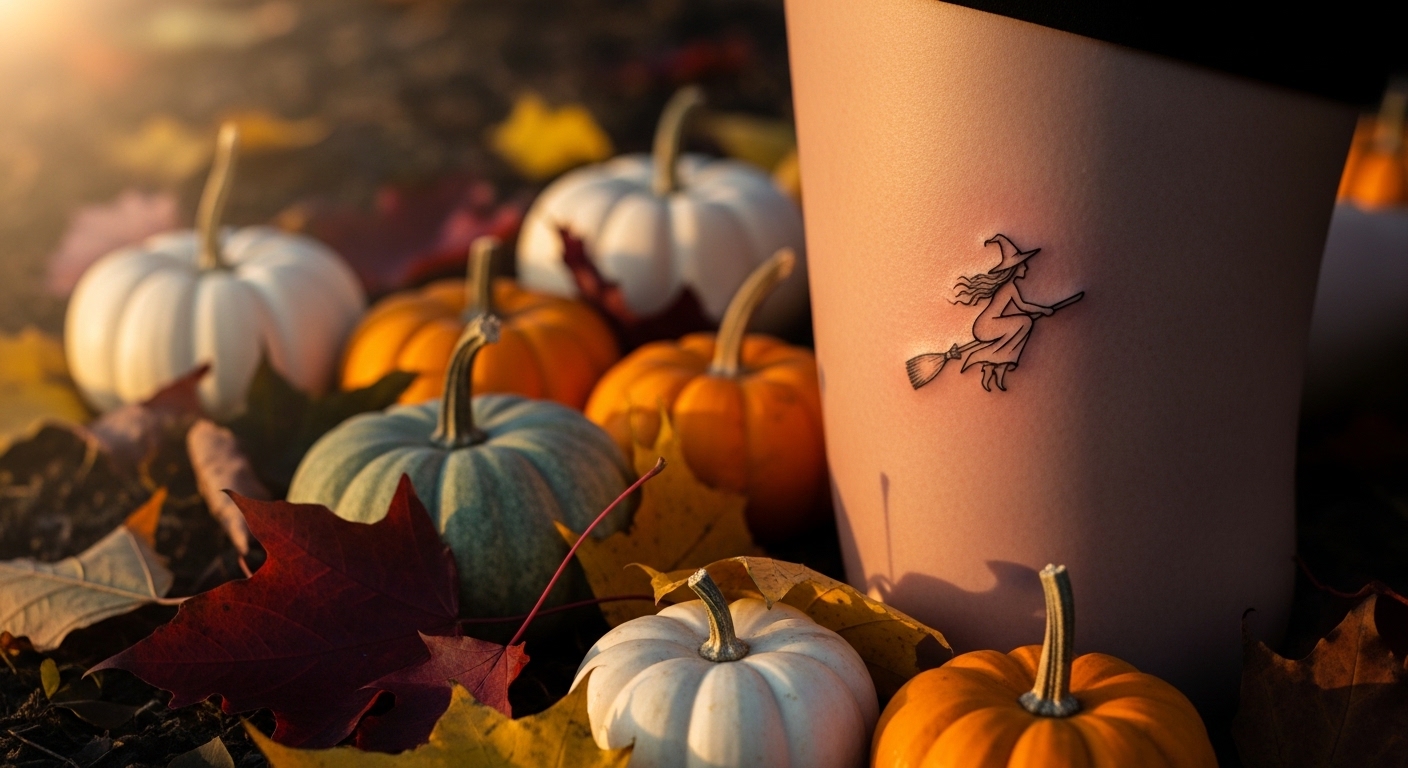 22 Moody Minimalist Witch Tattoos Perfect for Autumn Lovers