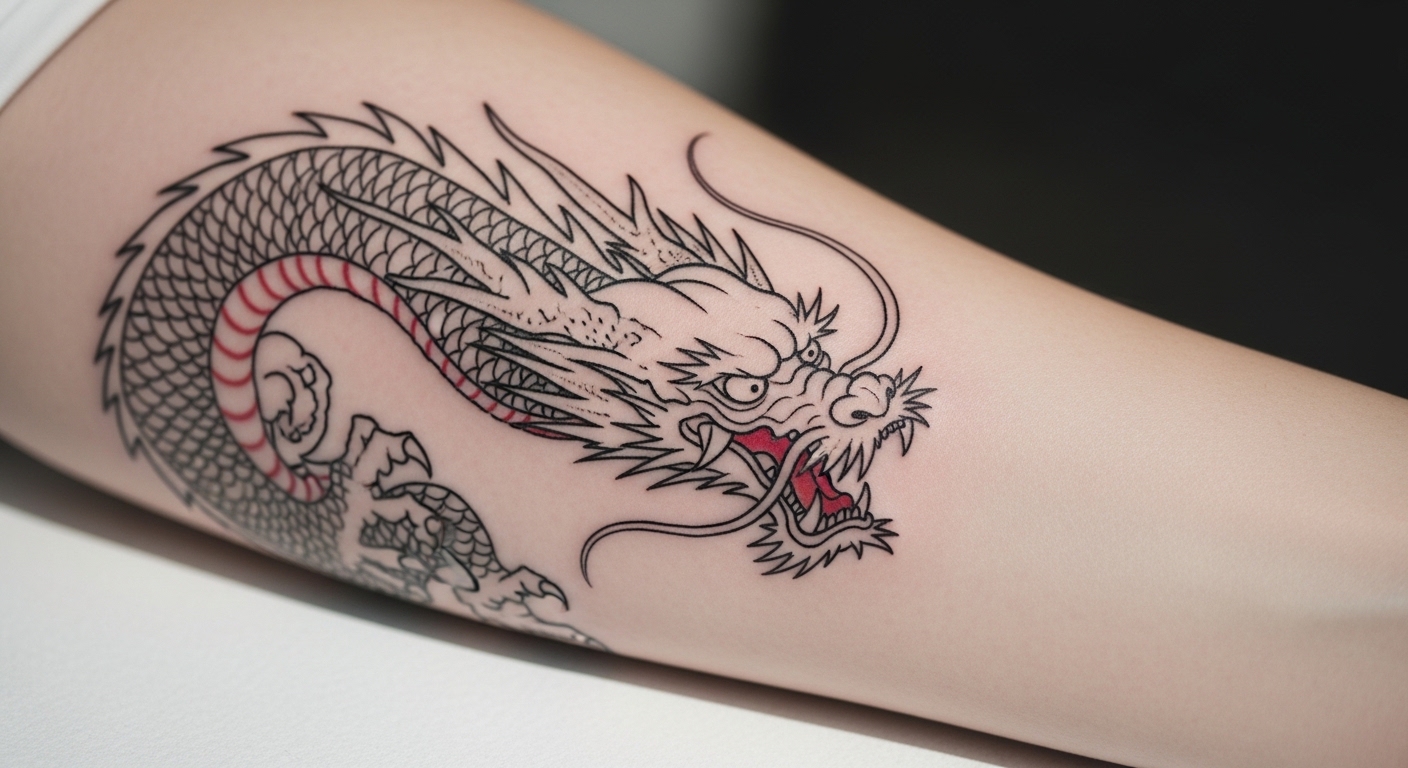 21 Elegant Japanese Dragon Tattoos With Minimalist Flair