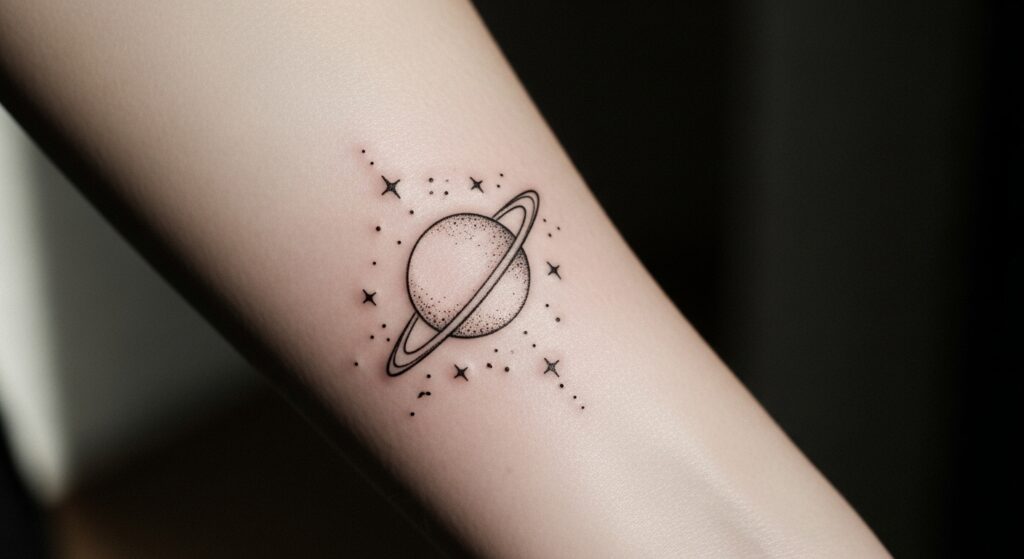 22 Stunning Saturn Tattoos for Devoted Astrology Enthusiasts