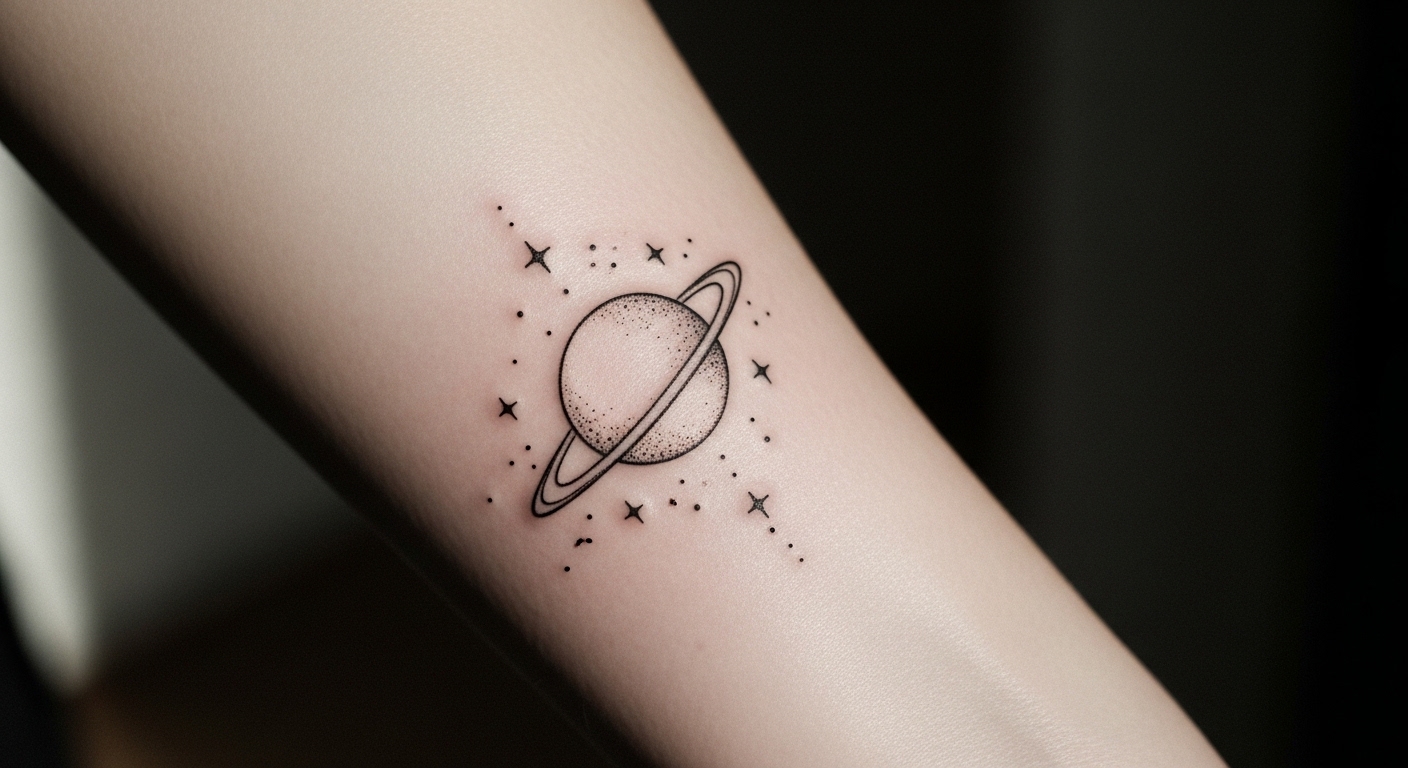 22 Stunning Saturn Tattoos for Devoted Astrology Enthusiasts