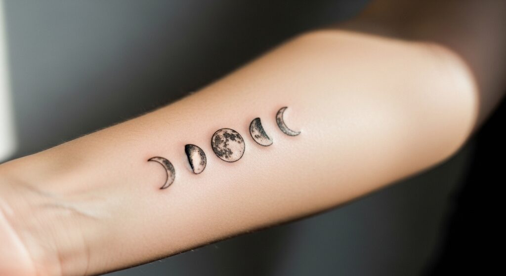 22 Stunning Moon Phase Tattoos for People Who Track the Sky