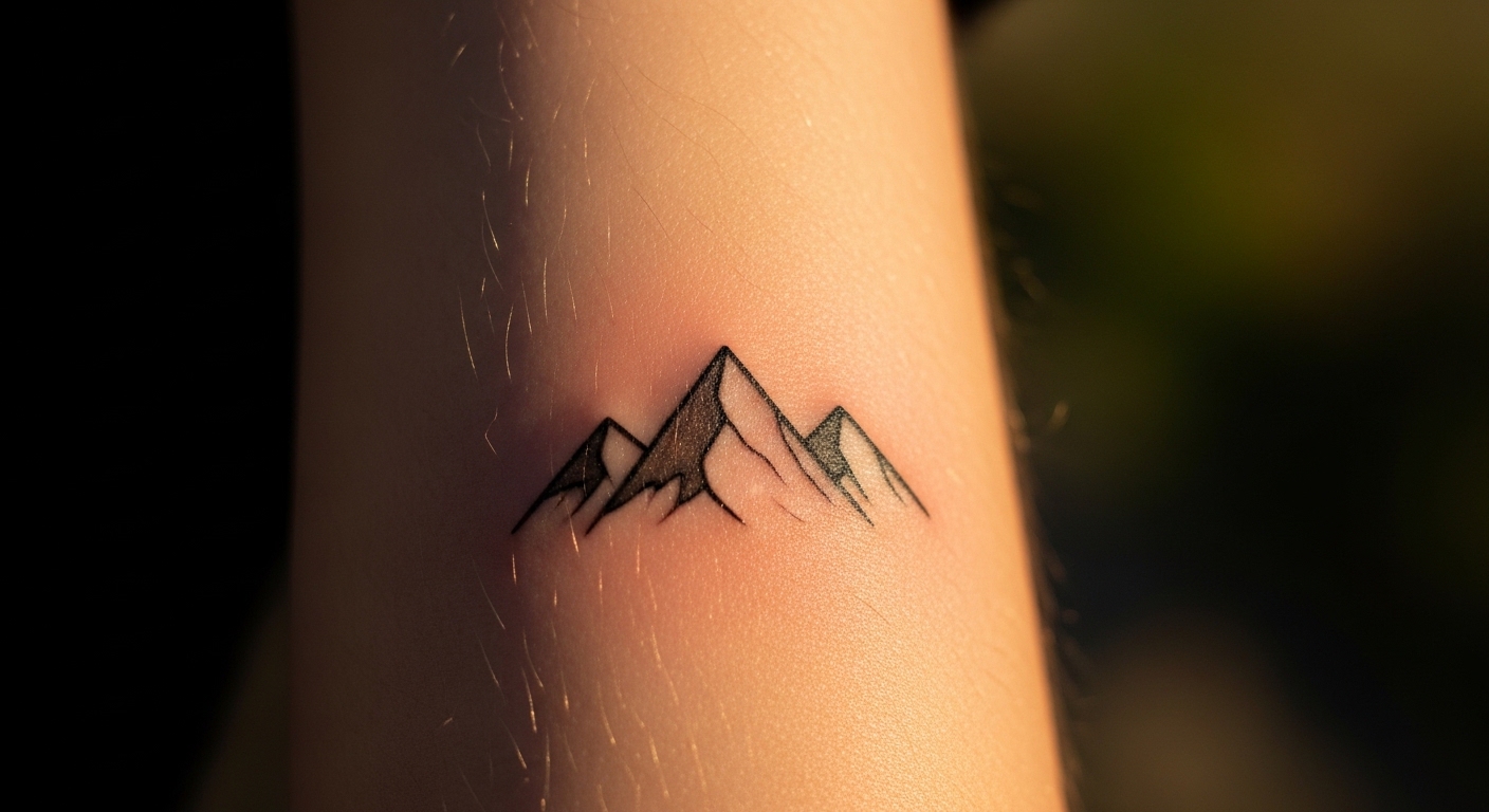 20 Best Placement Ideas for Minimalist Mountain Tattoos