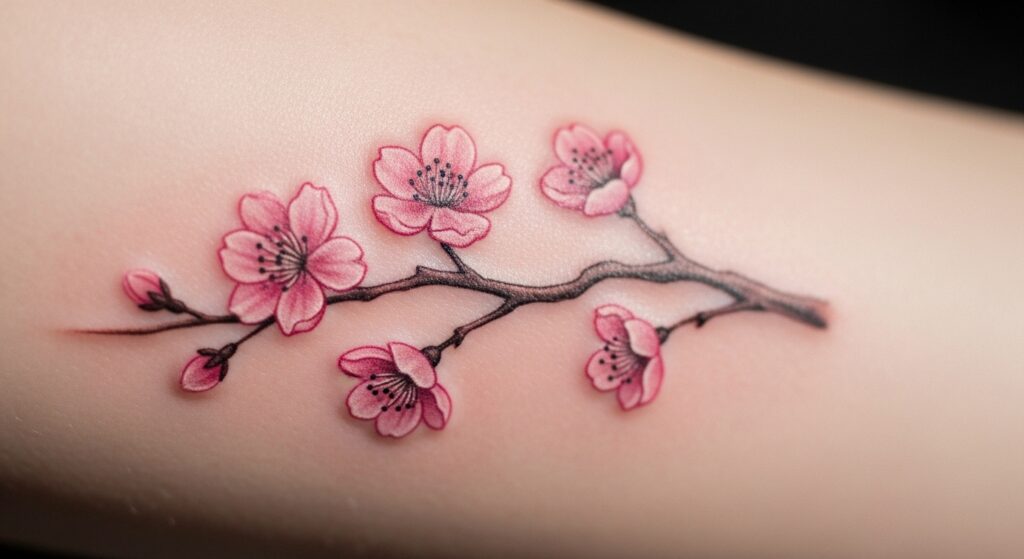 21 Delicate Cherry Blossom Tattoos to Celebrate Fleeting Life