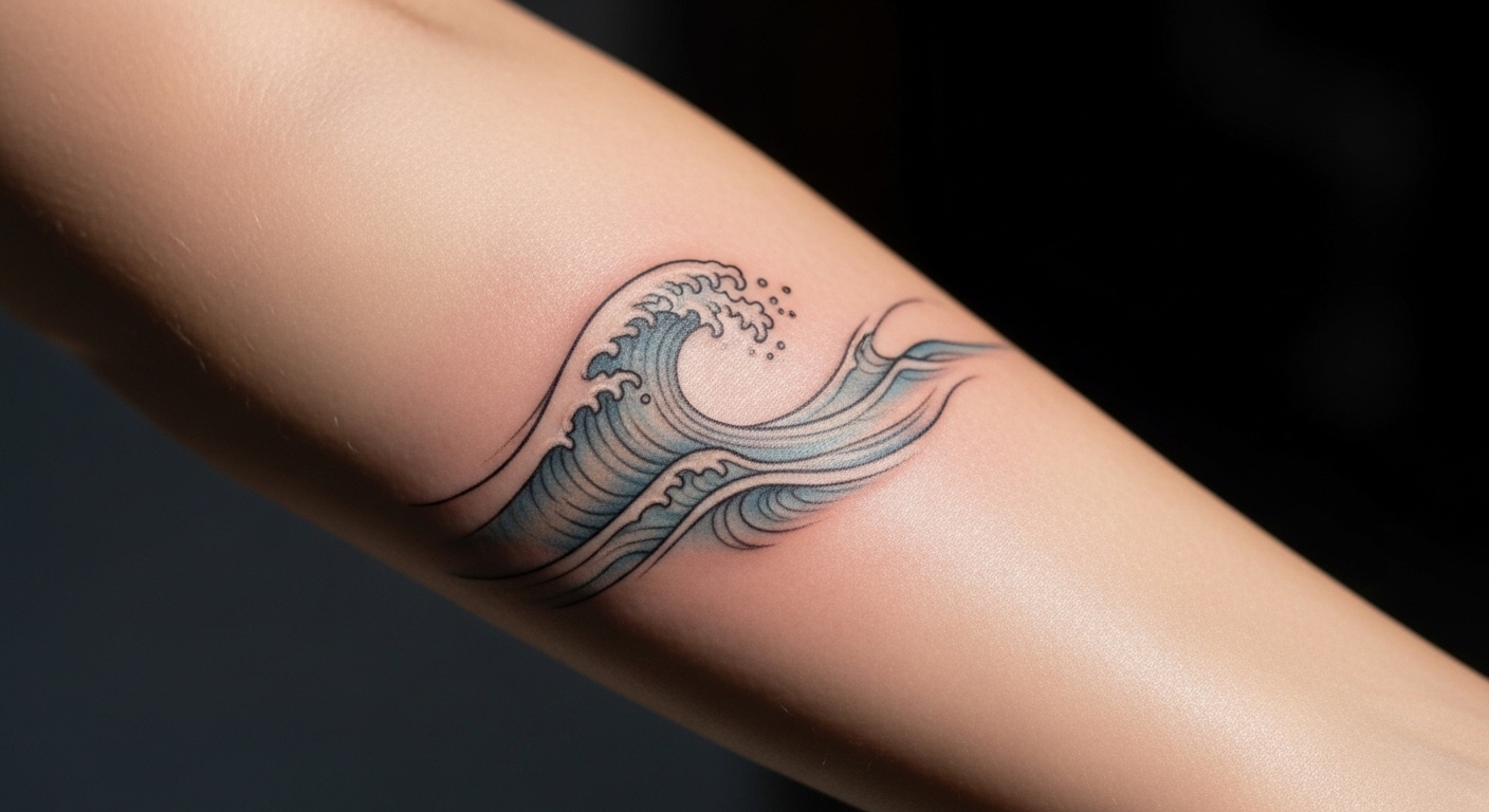22 Calming Ocean Tattoos for People Who Find Peace at the Sea