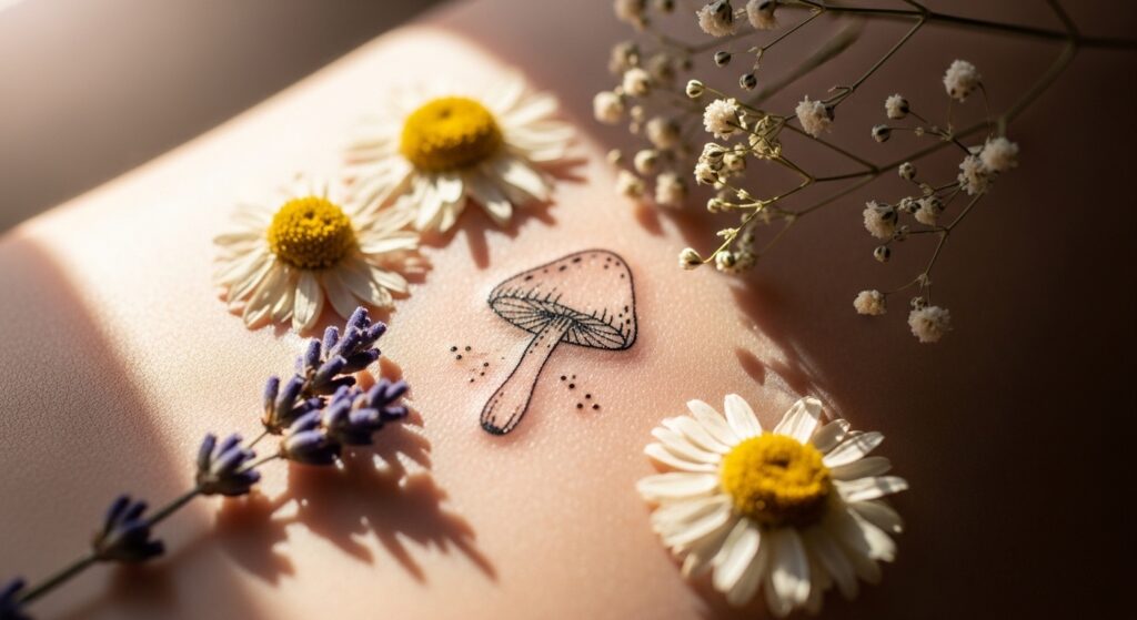 22 Adorable Mushroom Tattoos for Devoted Cottagecore Enthusiasts