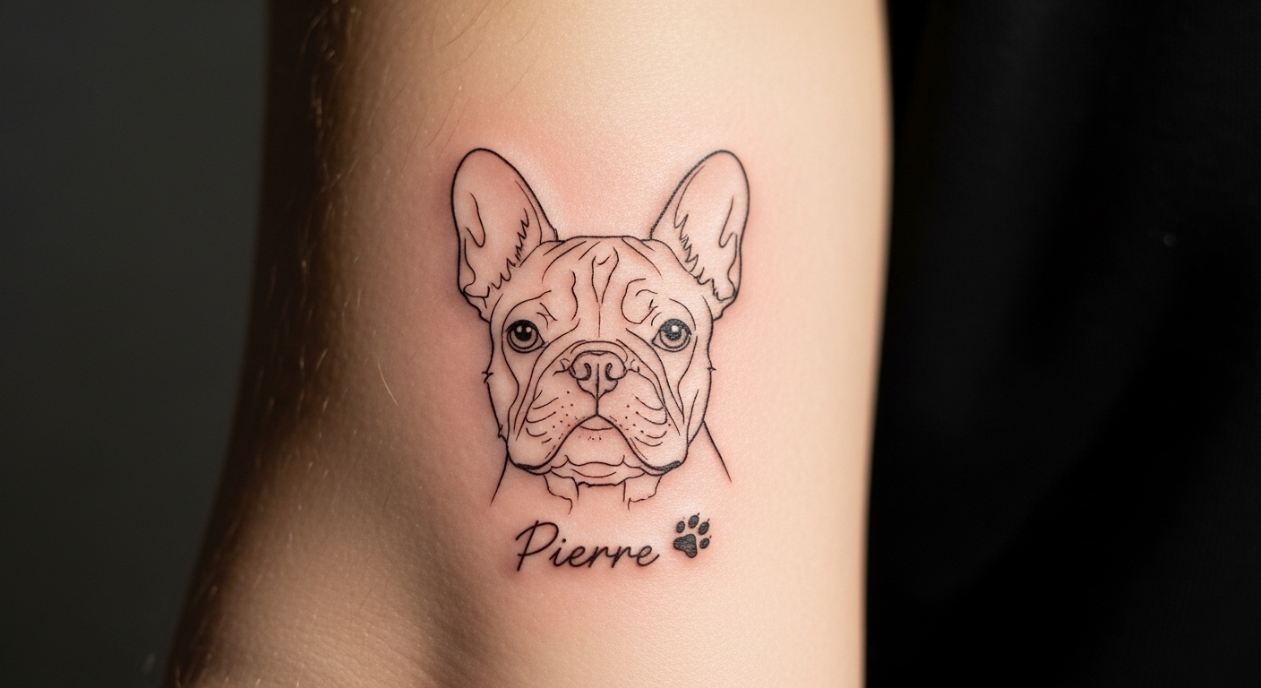 22 Heartfelt French Bulldog Tattoos to Honor a Lost Companion