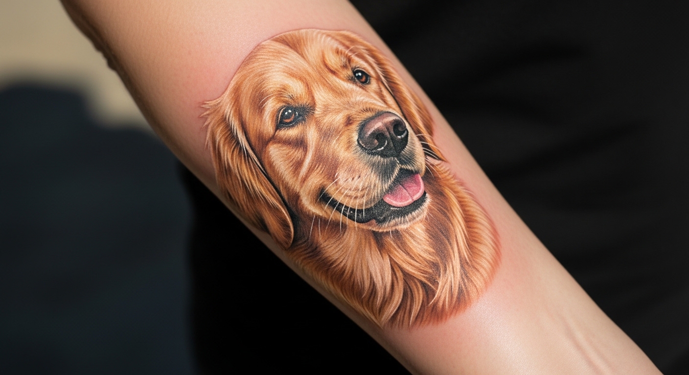22 Gentle Golden Retriever Tattoos to Memorialize Your Best Dog