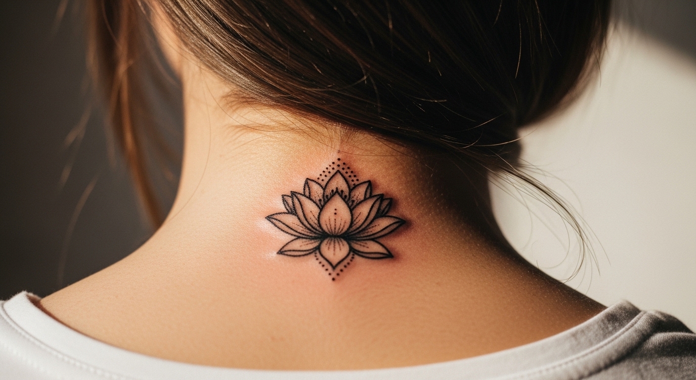 22 Nape Tattoos and What Women Need to Know About Healing Them
