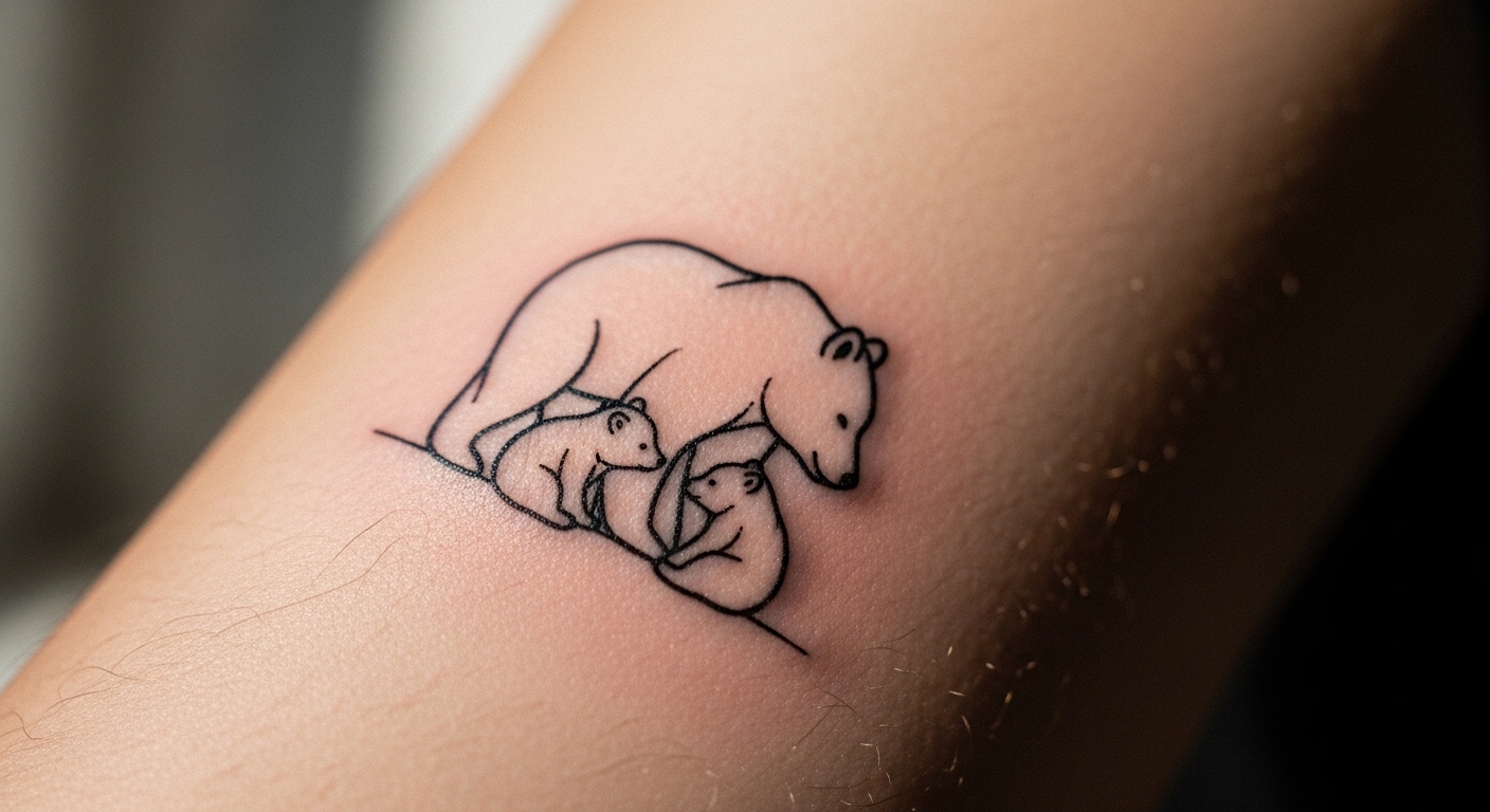 22 Touching Bear Tattoos That Celebrate Motherhood and Protection