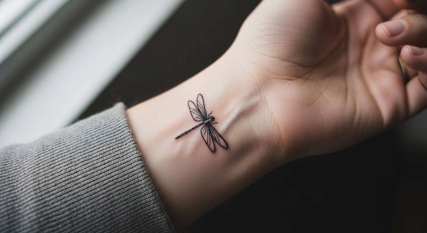 21 Peaceful Dragonfly Tattoos to Honor Someone Taken Too Soon