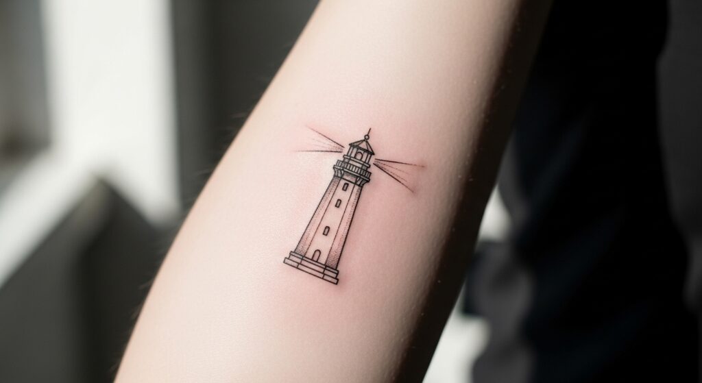 22 Meaningful Lighthouse Tattoos for People Who Find Their Way