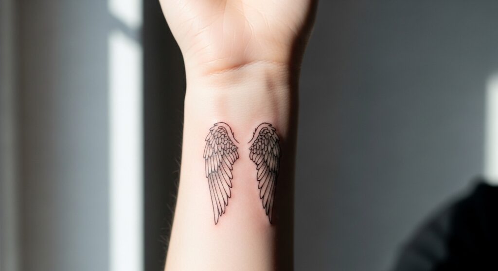 22 Peaceful Guardian Angel Tattoos for Protection and Comfort