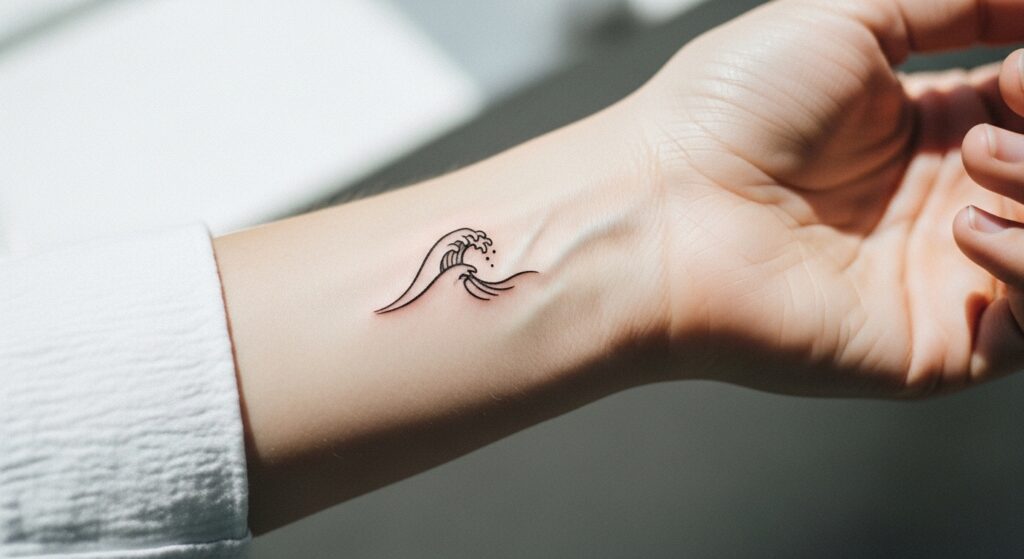 22 Calming Wave Tattoos for People Managing Anxiety and Stress