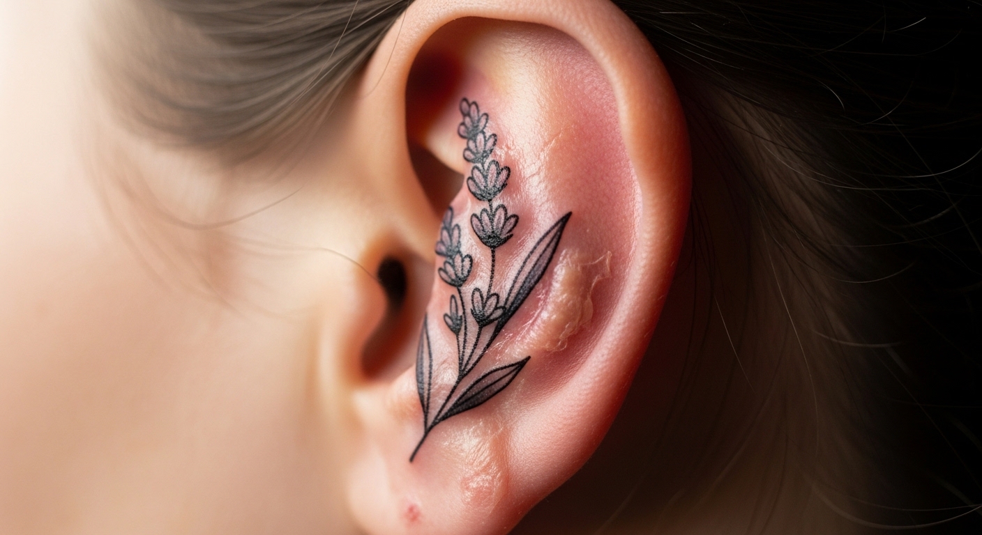 22 Behind-the-Ear Tattoos and What to Expect When Healing