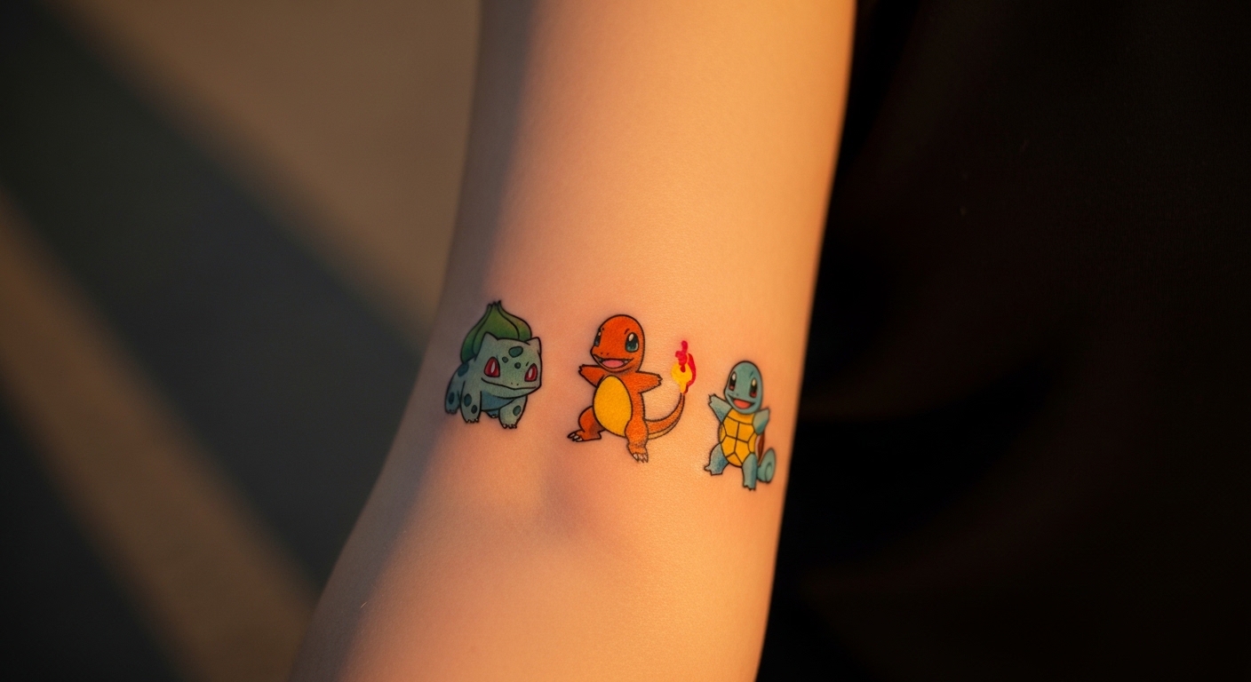 21 Iconic Starter Pokemon Tattoos Fans Are Getting for Nostalgia