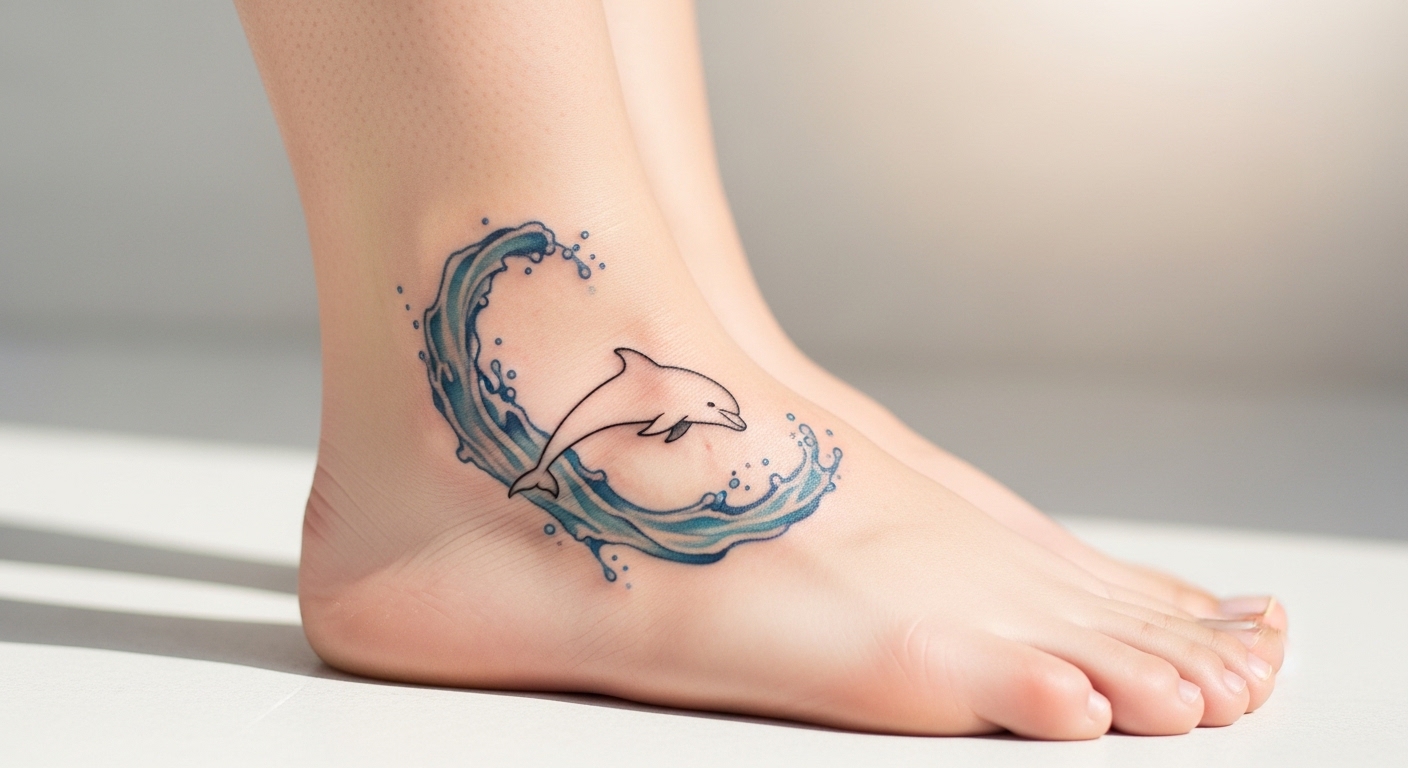 22 Playful Dolphin Tattoos for People Who Love the Open Sea