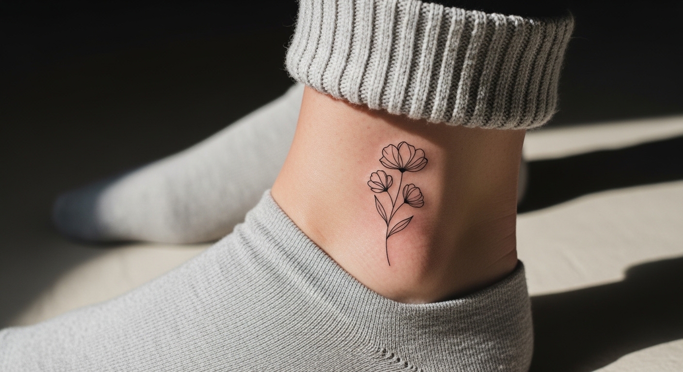 21 Tiny Ankle Tattoos That Disappear Under Dress Socks at Work