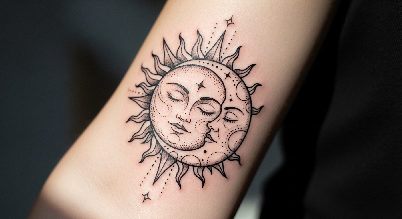 21 Meaningful Sun and Moon Tattoos That Celebrate Inner Balance