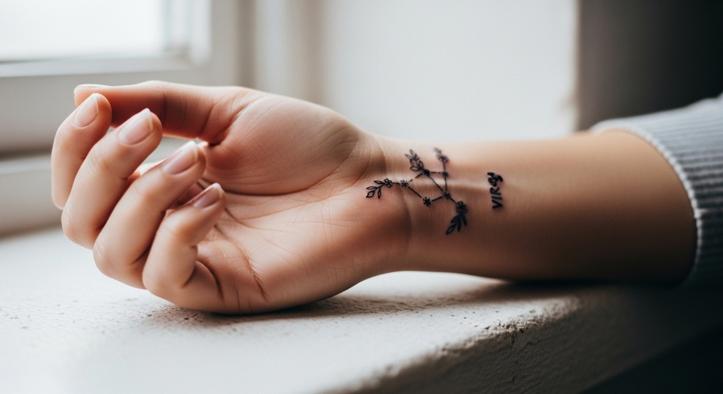 22 Elegant Virgo Tattoos for the Detail-Oriented and Devoted Woman