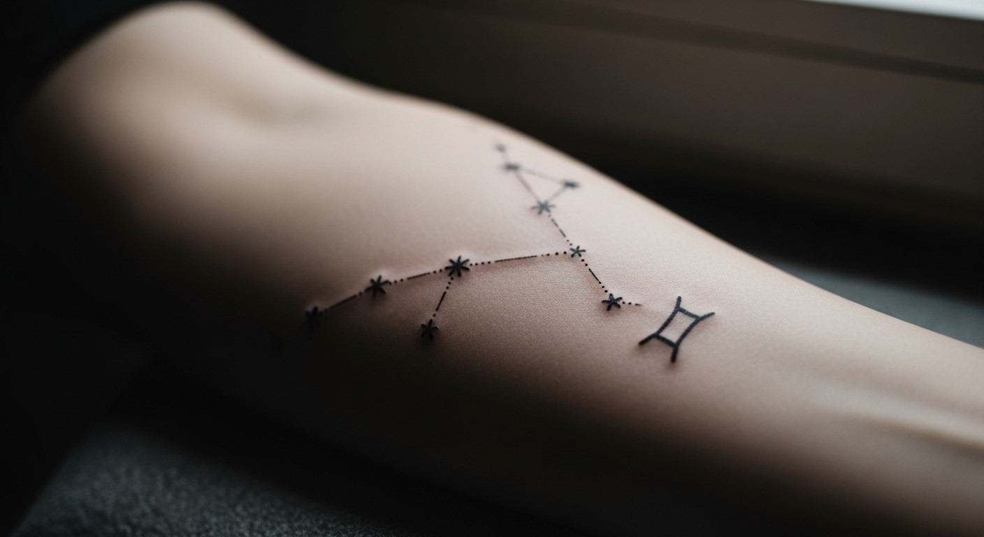 21 Tiny Gemini Constellation Tattoos for the Complex and Curious