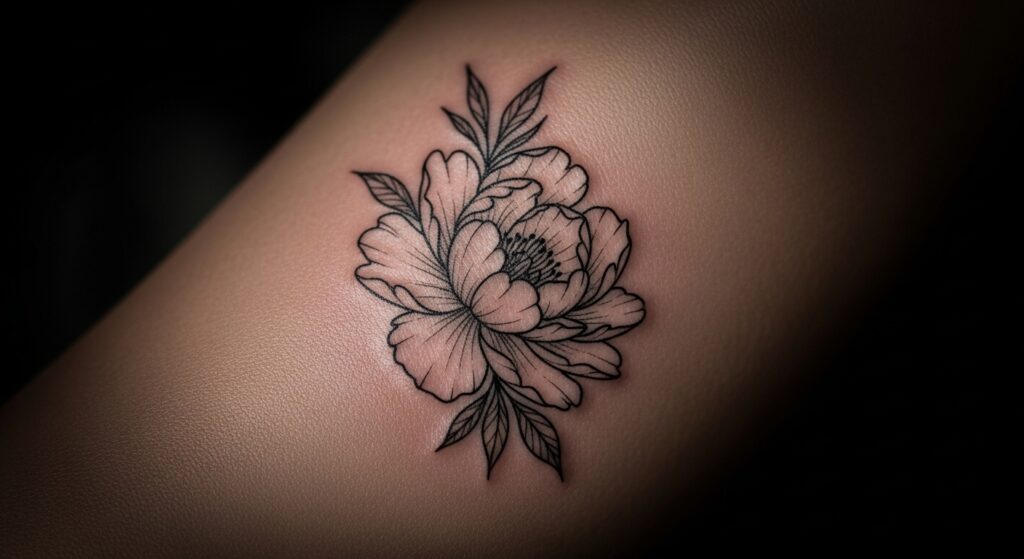 22 Gorgeous Peony Tattoos That Look Stunning on Darker Skin