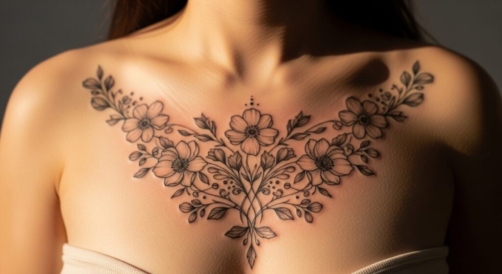 22 Sternum Tattoos for Women and What Healing Really Feels Like