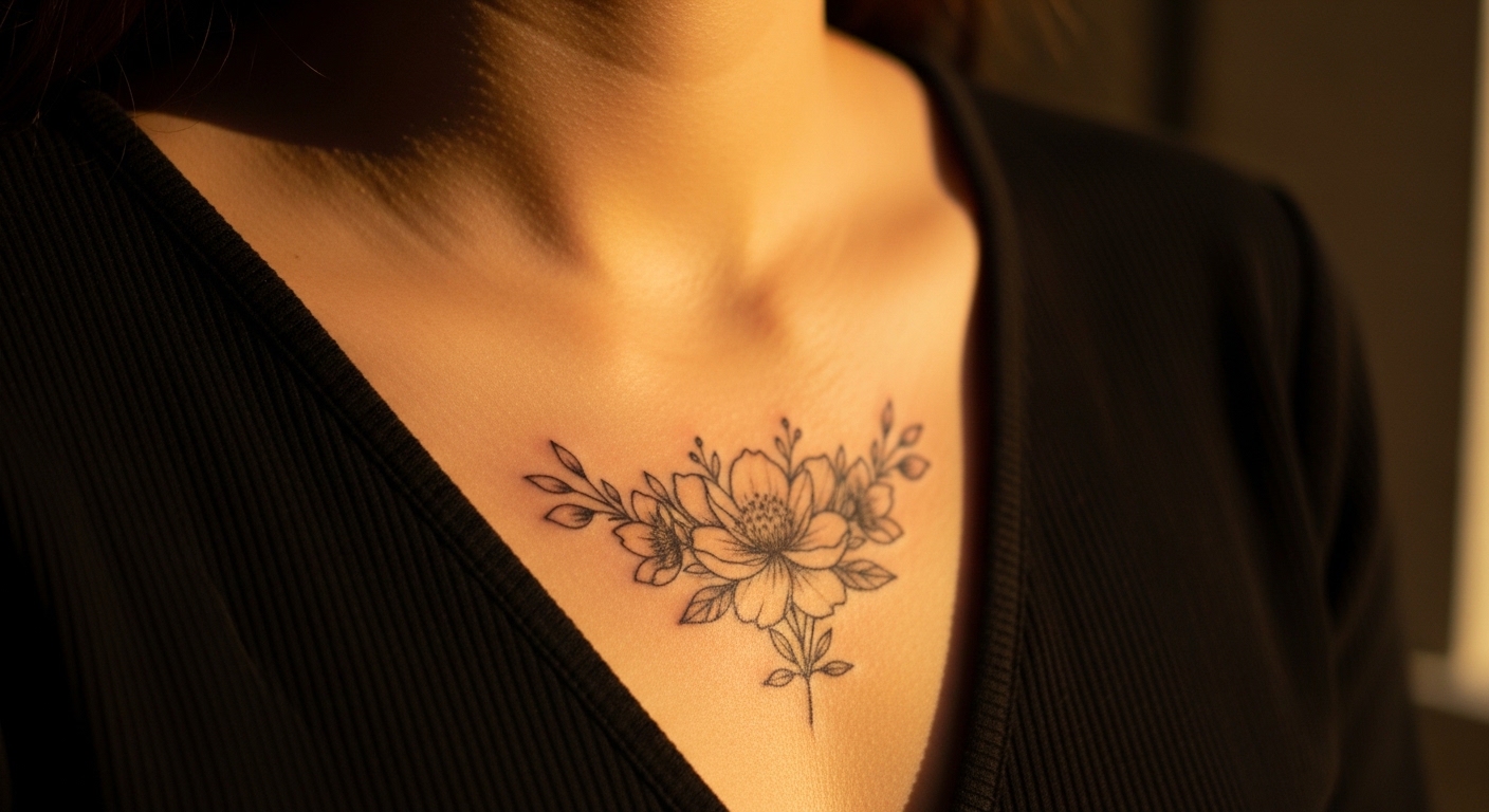 21 Delicate Sternum Tattoos Women Get for Timeless Body Art