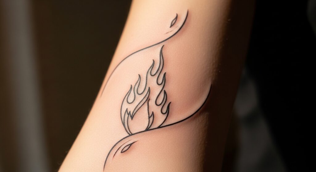 22 Powerful Fire Tattoos That Symbolize Unstoppable Inner Passion
